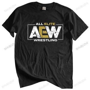 Hommes oneck t-shirt marque de mode t-shirt noir marque All Elite AEW lutte AEW hommes t-shirt taille européenne 220608