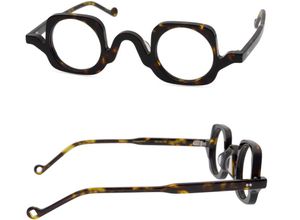 Monturas de gafas ópticas para hombre, monturas de gafas para mujer, montura cuadrada Retro, lentes redondas, monturas de gafas para miopía con estuche