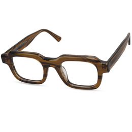 Mannen Optische Frame Merk Designer Vierkante Dikke Brilmonturen Mode Unisex Punk Grote Plank Frame voor Vrouwen Hanmade Bijziendheid Brillen met doos