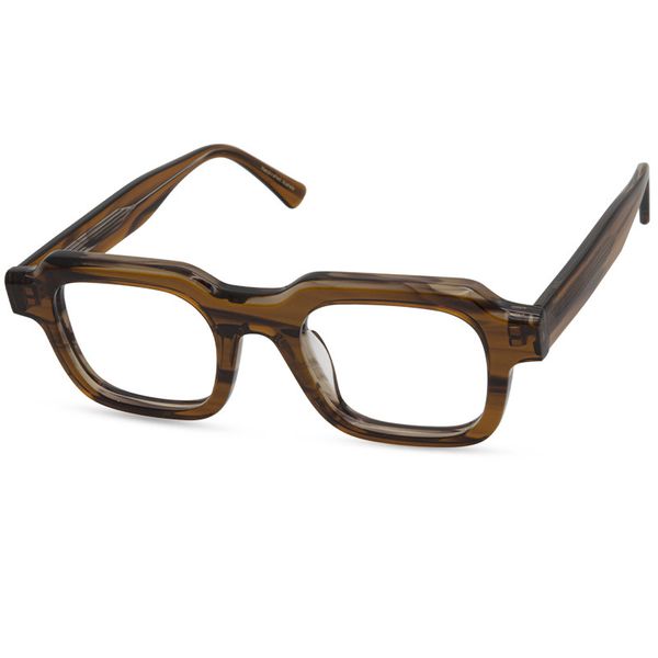 Marco óptico para hombres Diseñador de marca Marcos de gafas gruesos cuadrados Moda Unisex Punk Marco de tablón grande para mujeres Anteojos de miopía hechos a mano con caja