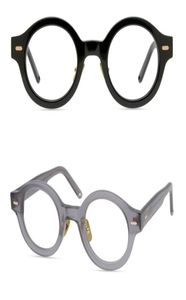 Men Optical Cames Lunettes Marque Femmes Retro Round Eyeglasses Frames Vintage Plank Spectacle Cadre Myopie Lunes Black Eyewear Wi9414013