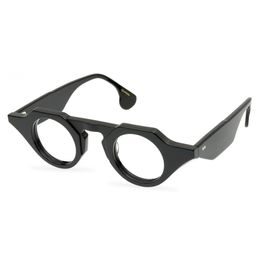 Men Gafas ópticas Marco Marca espesor de espectáculo espesor de gafas de moda de moda vintage para mujeres decoraciones únicas para anteojos miopías hechos a mano con estuche