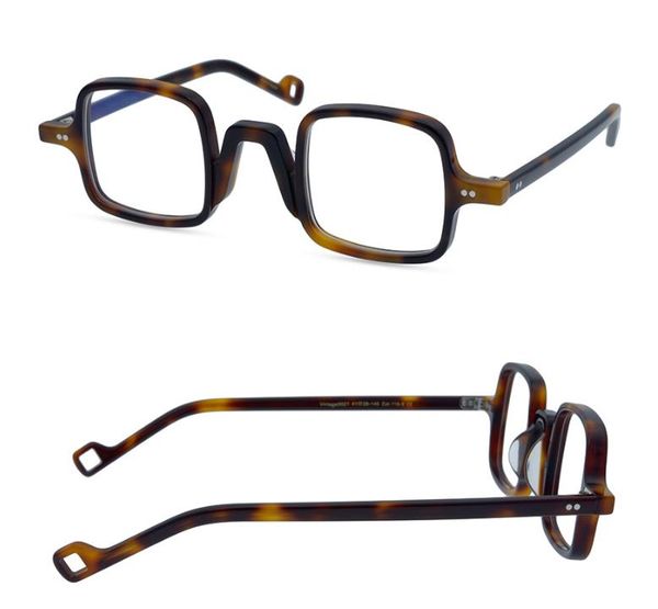 Gafas ópticas para hombre, montura de gafas Vintage, monturas de gafas pequeñas para mujer, gafas cuadradas Retro para miopía, gafas con lentes transparentes