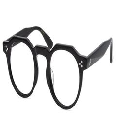 Men Optical Glassese Frame Round Spectacle Frames Retro Eyeglass Cadre Fashion Eyeglass Femmes Femmes Handmade Myopia Eyewear avec Box5545403