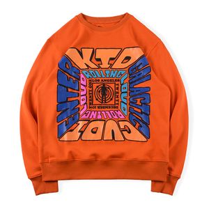 Mannen Oranje Hoodie Fashion Foam Letters Gedrukt Hoodies Sweatshirts Hoge Kwaliteit Nieuwigheid Fleece Sweatshirt Heren Dames Heup Hop Tops