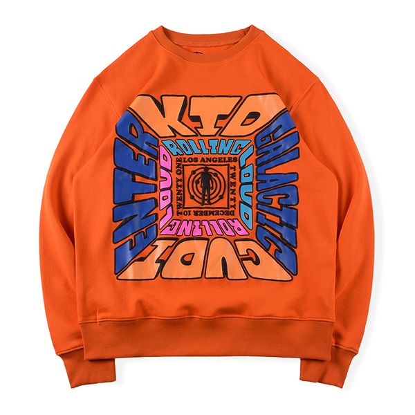 Hommes Orange Sweat à capuche Mode Lettres en mousse Sweats à capuche imprimés Sweat-shirts de haute qualité Nouveauté Sweat-shirt en polaire Hommes Femmes Hip Hop Tops