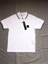 Camiseta de hombre al aire libre Box Logo bordado cuello redondo manga corta camiseta de algodón Polo