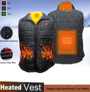 Mannen Outdoor USB Infrarood Verwarming Vest Jas Winter Flexibele elektrische thermische kleding Waastcoat voor sportwandelen YH 29277514