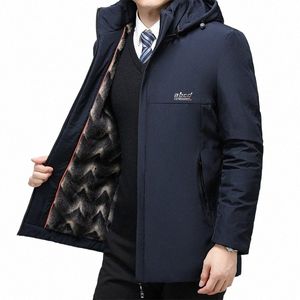 Mannen Uitloper Merk Casual 2024 Winter Nieuwe Outdoor Jetski Sneeuw Warme Parka Jas Jas Hoed Waterdichte Dikke Fleece Slanke parka Mannen N3ew #