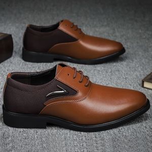 Men Oxford Prints Classic Style Dress Shoes Leather Suede Wit Zwart Rood Geel Lace Up Formele Mode