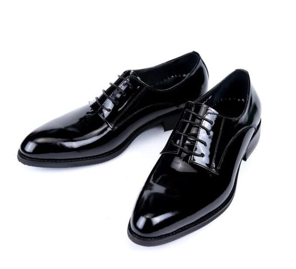 Men Oxford imprime les chaussures de robe de style classique blanc noir rouge jaune lacet up forme formel business