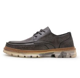 Hommes oxfords en cuir chaussures noires marron britanniques chaussures à la main confortables hommes formels chaussures plates chaussures à lacets bullock 39-44