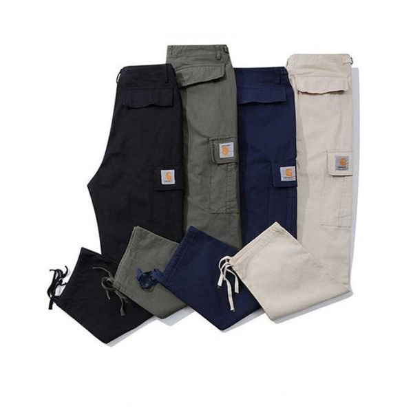 Pantalones de hombre Carhart Casual para hombre largo Multi-bolsillo ropa de trabajo estilo pantalones de chándal de alta calidad Hip Hop hombres sueltos pantalones diseño moda