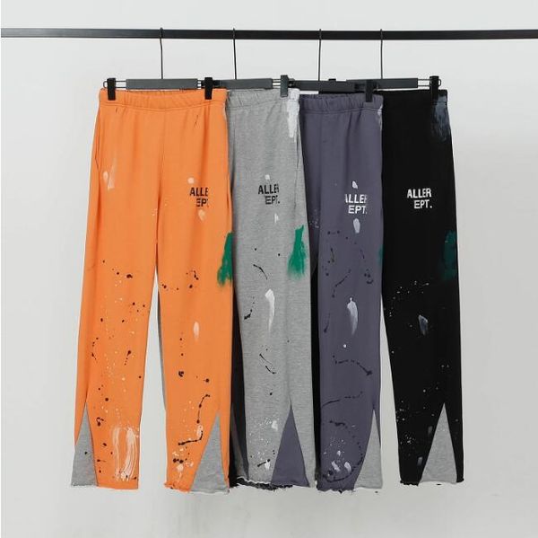 Hommes Pantalons Casual Terry Sweatpants Taille Élastique Imprimer Lettre Automne Poches Longues