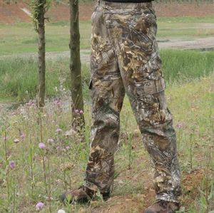 Pantalon homme grande taille coton respirant Bionic chasse Camouflage pantalon extérieur randonnée pêche Jungle Long Baggy Bottoms 4PWW