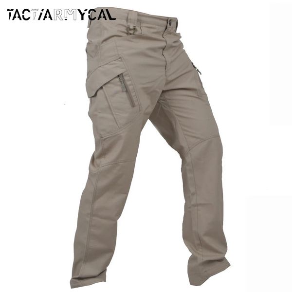 Pantalon homme Militari Tactic Army Cargo Pantalon Multi Poches Style Safari Pantalon Imperméable Homme Streetwear Randonnée Plus Taille S-6XL 240124