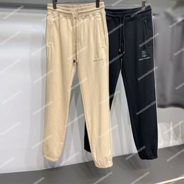 Pantalon pour hommes pantalon brunello pantalon décontracté en automne et pantalon d'hiver en coton pur pantalon noir avec poches