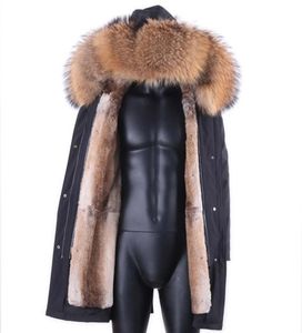 Hommes Parka hiver veste longue manteau de fourrure 2020 nouveau imperméable homme Parkas col de fourrure naturelle vêtements d'extérieur à capuche Streetwear4911264