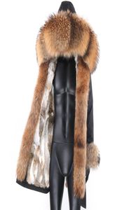 Hommes Parka hiver veste longue réel manteau de fourrure homme Parkas naturel fourrure de raton laveur capuche véritable doublure Streetwear3312119