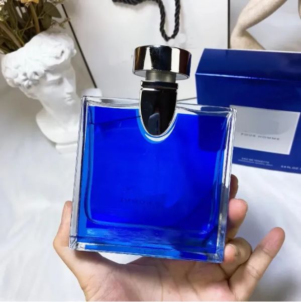 Men Perfume 100ml Pour Homme Blue Eau de Toilette Spray Parfum Desodorante Durante Fragancia Colonia Vaporisateur Spray