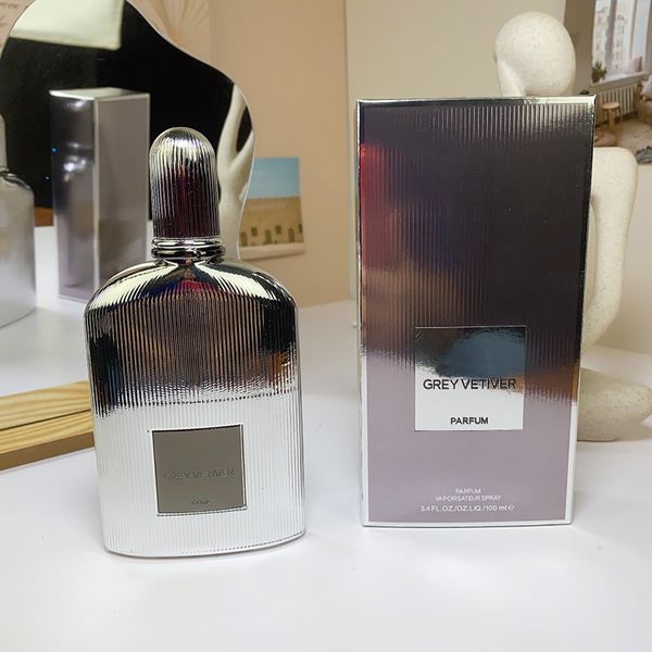 Parfum homme gris vétiver marque mâle vaporisateur Cologne 100ML naturel classique longue durée parfums agréables pour cadeau 3.4 FL.OZ vie quotidienne parfum de charme en gros