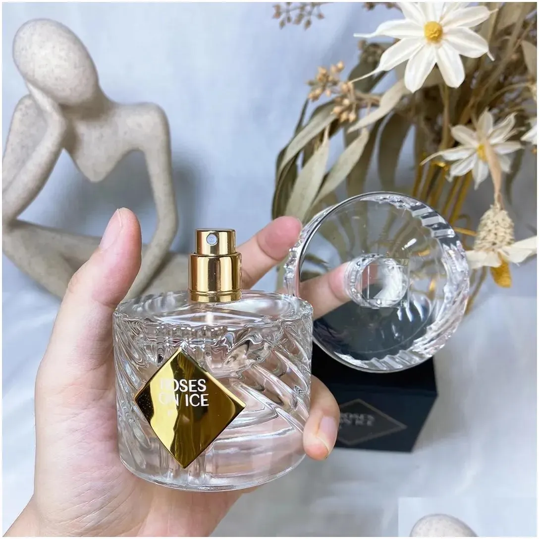 Perfumes masculinos para mulheres anjos compartilham e rosas no gelo senhora perfume spray 50ml edt edp mais alta qualidade 1:1 kelian