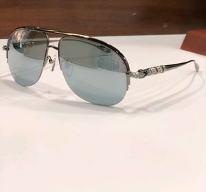 Piloot Mirror Zonnebril voor Men Rehab Metal Half frame zomer populaire stijl ontwerp zonnebril UV400 bril