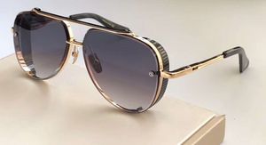 Lunettes de soleil pilotes pour hommes Gold / Black Frame / Gris Grad Gradient Lentes Limited Sun Glasses Mens Sunglasses Shades Eyewear with Box