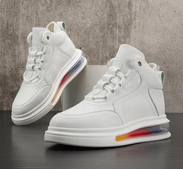 Men Platformschoenen Sneakers topontwerper ademende verhoogde loafers rond teen platte hiel veter comfort kleine witte casual schoenen