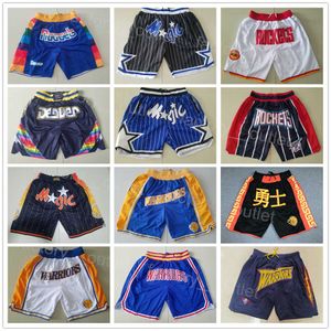 Men Pocket Zipper Stephen Curry Basketball zweetbroek Draag gewoon Don Zipper Fly Jalen Green Shorts Drawing Hip Pop Sport Jamal Murray Pant Running Red Navy Blue