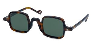 Gafas de sol para hombre, gafas de sol con montura cuadrada Vintage para mujer, gafas de sol con lentes grises/verde oscuro, gafas de moda Retro coreanas con caja