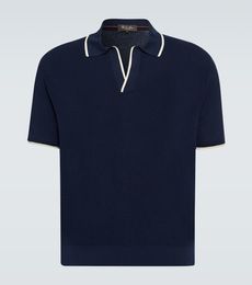 Hommes Polo Designer Chemises D'été Loro Piana Casual Soie polos chemise Tops T-shirt À Manches Courtes