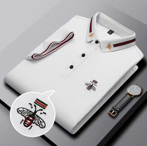 Men Polo Luxury Bee merkontwerper Casual Slim Fit Ademboute Polo's nieuwe merk Business T -shirts tops