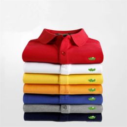 Hommes Polo Chemise Casual Business Tops Broderie Polos Chemises Hommes Polo À Manches Courtes Homme Mode Slim Revers Tees S-6XL 220527