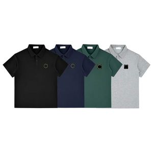 Men Polo Designer Polo Polo à la mode quatre étoiles à coin avec motif de broderie rond de luxe Street Polo Shirts Sleeves Vêtements Summer