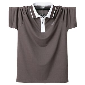 Hommes Polo Shirt Hommes Stripe Polo Chemises D'été Casual Coton À Manches Courtes Chemise Homme 5XL Plus La Taille D'affaires Travail Hommes Tops T-shirts