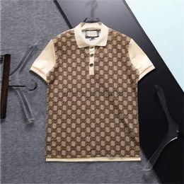 Hommes Polo Summer Casual T-shirts Designer Mens Polos Lettre Imprimer Polo revers à manches courtes bouton d'or lettres brodées T-shirt décontracté personnalisé