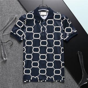 Herenpolo Zomer Katoen Ontwerper Brief Print Borduurwerk Gekleurde Bar Herenpolo's Korte mouwen Mode Werk Golf Casual polo T-shirts