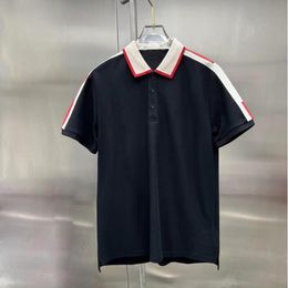 Hombres Polo T Shirts Estilista de lujo Carta Color Pintado Polos para hombre Moda Casual Hip Hop Poloshirts de verano