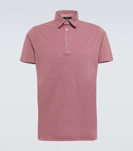 Men Polo t Shirts Summer Loro Piana Mens Pink Polos Shirt T -shirt mode Fashion Men Men Clothing