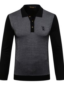 Men Polos miljardair Italiaanse couture herfst en winter met lange mouwen warme wollen trui