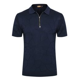 Hommes polos de soie d'été Alligator zipper zilli t-shirts à manches courtes