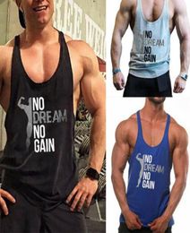 Mannen praktisch ademende mouwloze losse katoenen tanktops sportvest sportschool running fitness workout gewichtheffen sportkleding136427777