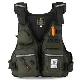 Gilet de sauvetage professionnel pour hommes, combinaison de flottabilité, gilets de pêche portables, multi-poches, imperméable, réglable en mer, 240102