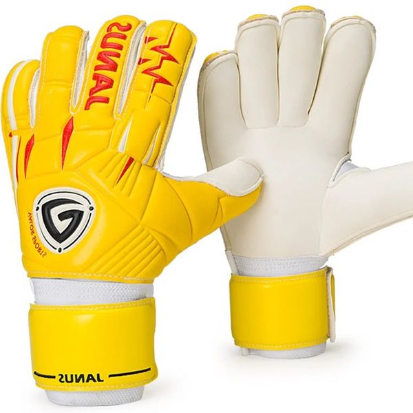 Gants de gardien de but de football professionnel pour hommes épaissir le gardien de but en latex fort doigt sauver la protection amovible 240318