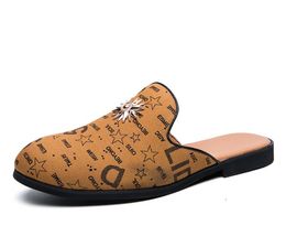 Men Pu Leather Luxurys Dress Shoes Brogue Spring Sandals Vintage Classic Male Casual Summer Slippers Designer Shoe