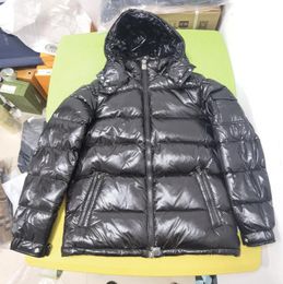 Hombres Puffer Short Down Jacket Hoody Designer Winter Coat Warm Side Pocket Tamaño S-3XL