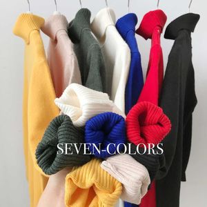 Mannen Pullovers Koreaanse Mode Effen Kleur Mannen Herfst Lange Mouwen Cashmere Trui Mannen Basic Wol Sweater Casual Kleding Y0907