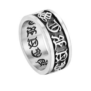 Mannen Punk Vintage Band Ringen mode individualiteit carving motorfiets titanium Rvs kruis Trend Hip Hop Ring sieraden accessor Usou