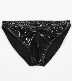 Hommes pvc faux cuir lowaist brillant brèf